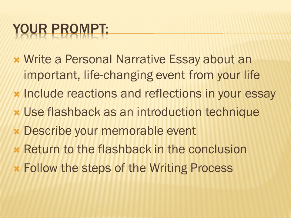 Tips for Writing a Personal Narrative Essay